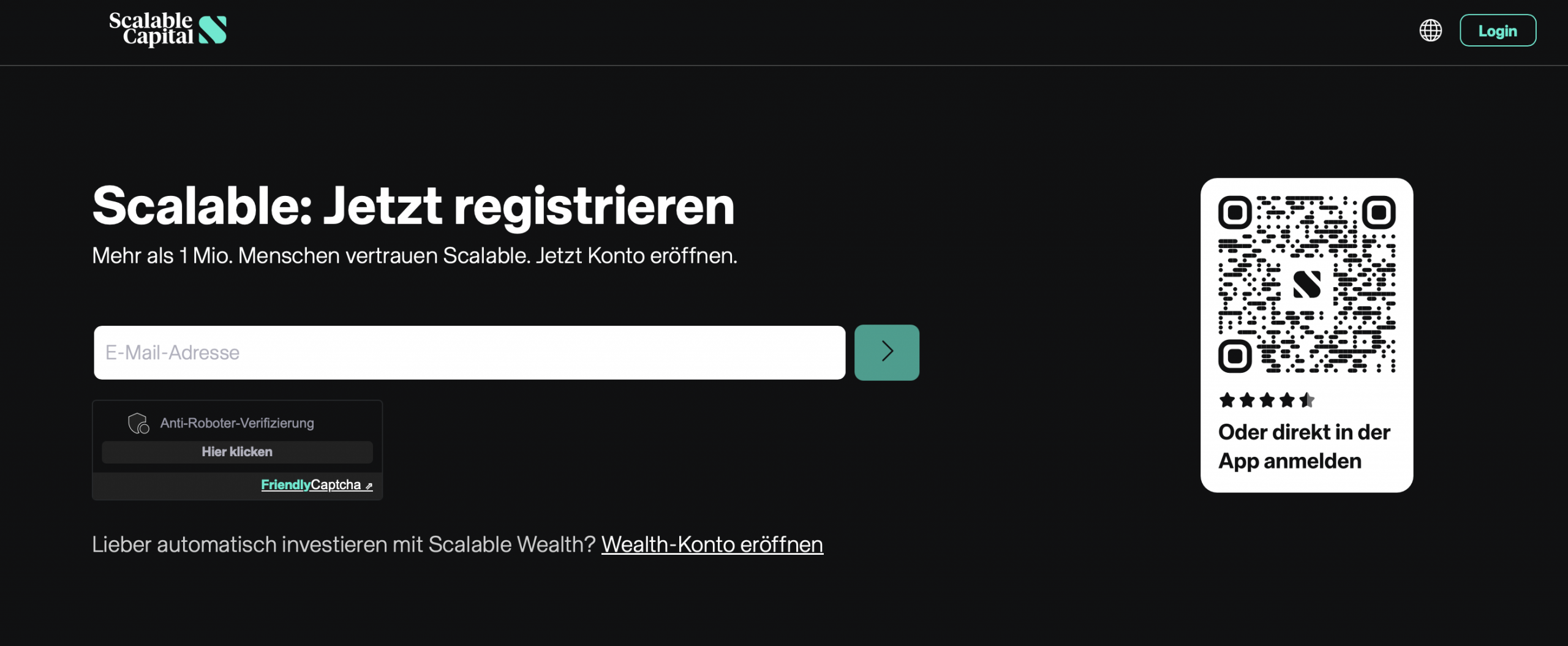 Scalable Capital Registrierung