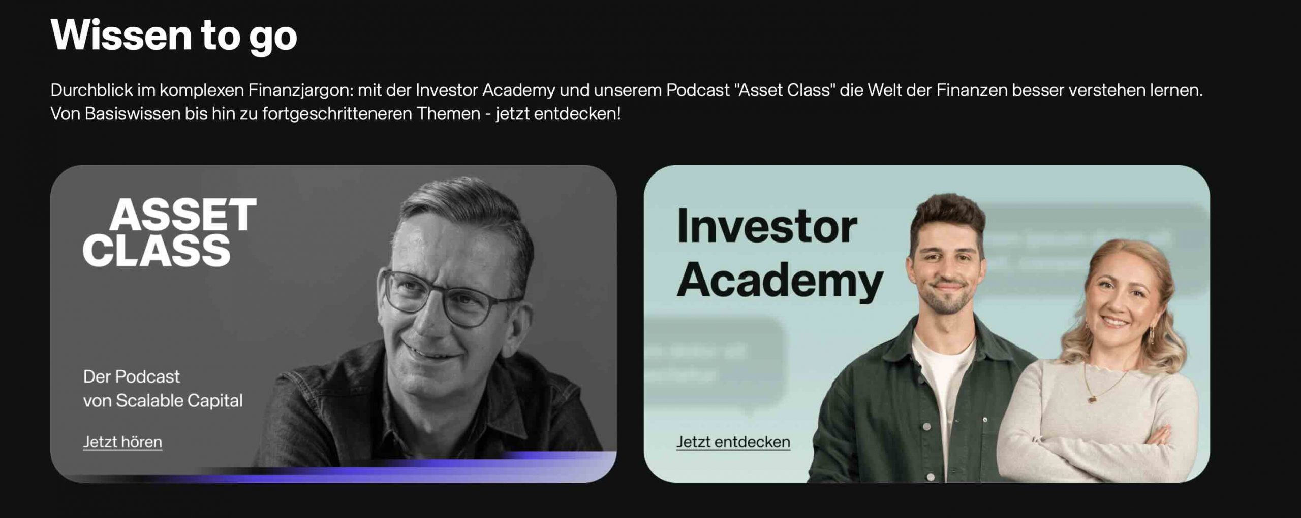 Scalable Capital Weiterbildungsangebot