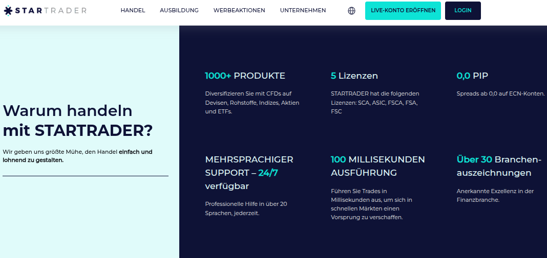 Vorteile von StarTrader im Überblick
