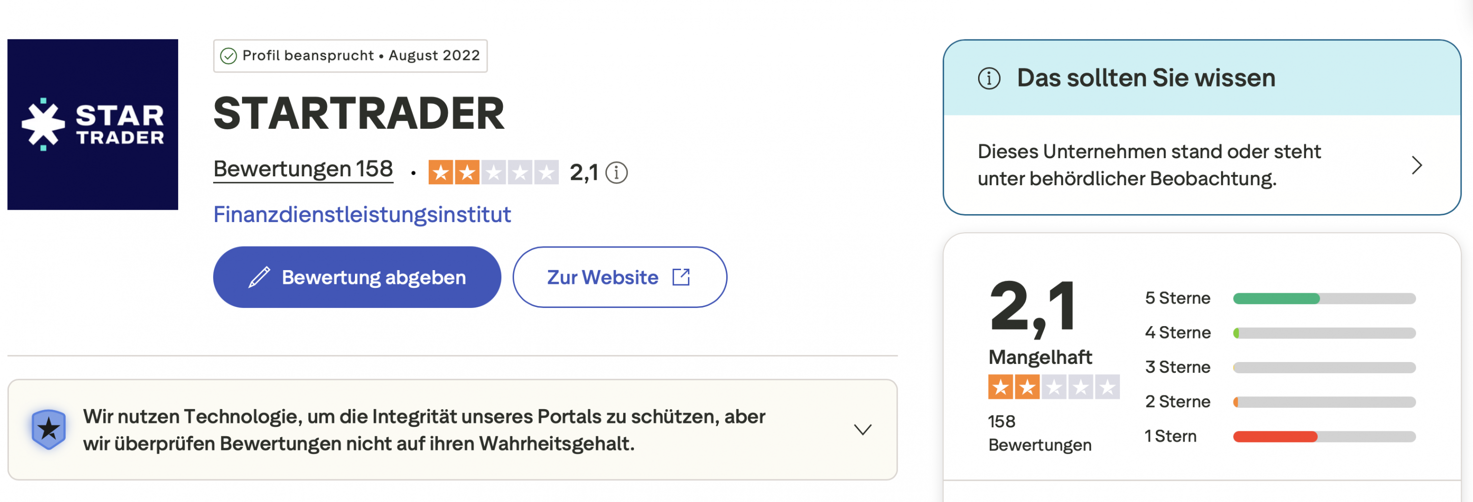 Startrader Trustpilot