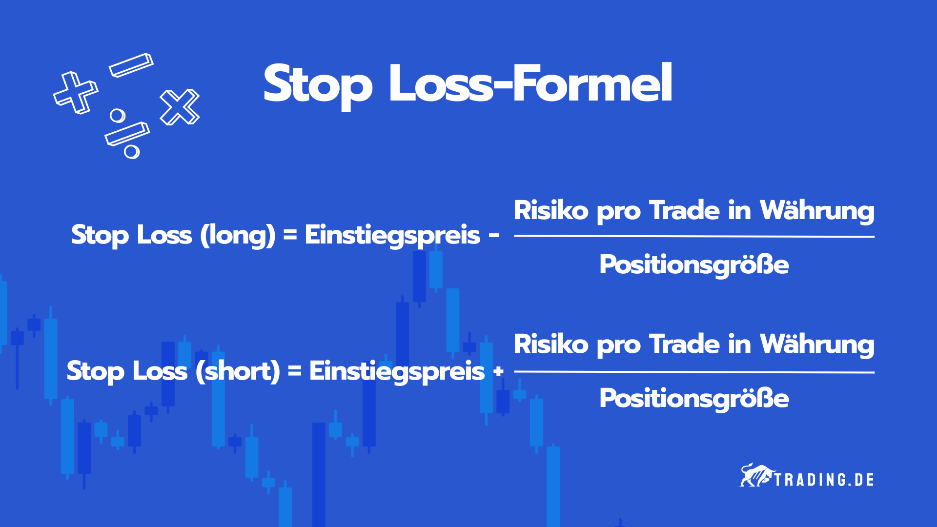 Formel zur Berechnung des Stop Losses in long und short