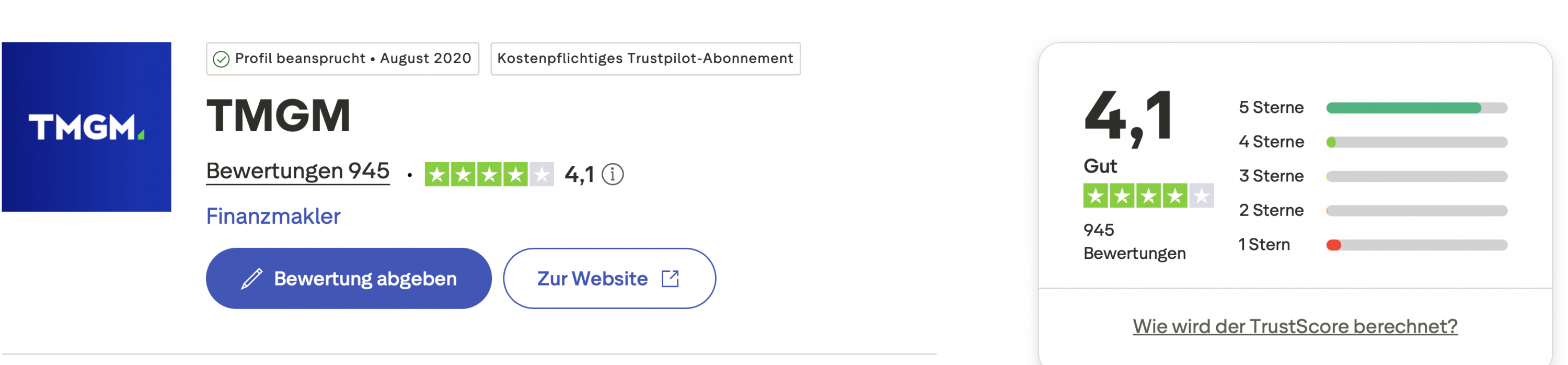 TMGM Trustpilot