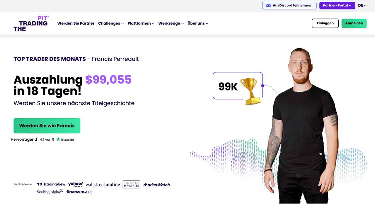 Die offizielle Webseite von The Trading Pit