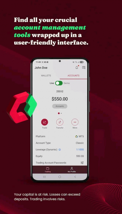 Forex App von Tickmill