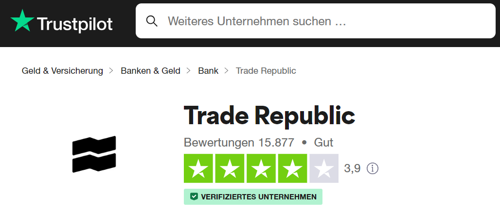 Trade Republic Trustpilot