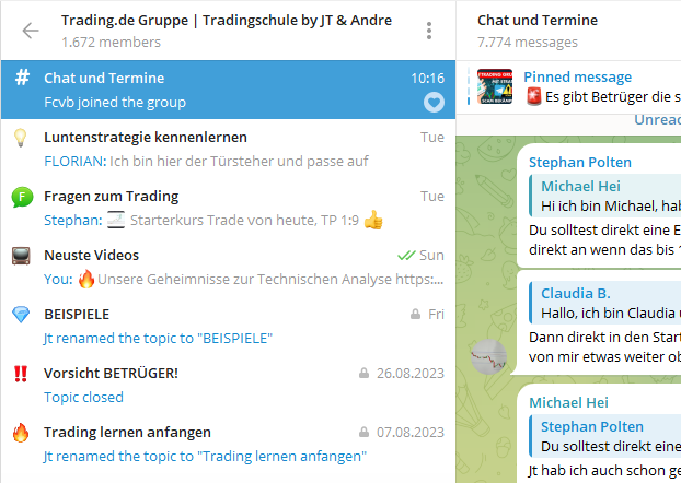 Trading.de Telegram Gruppe