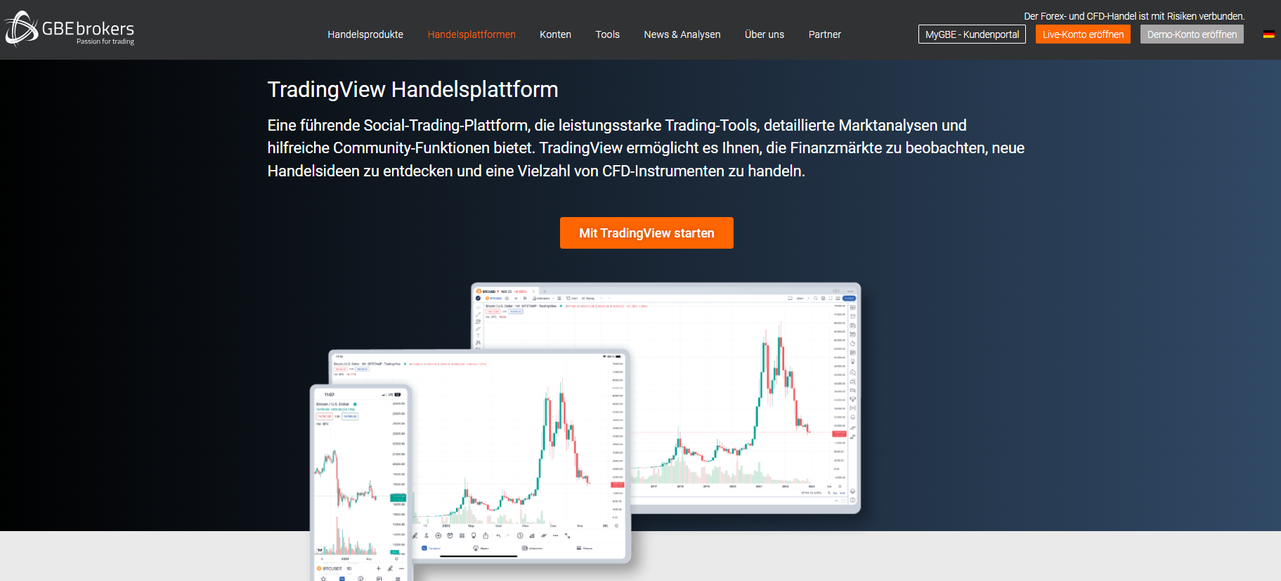 TradingView bei GBE Brokers