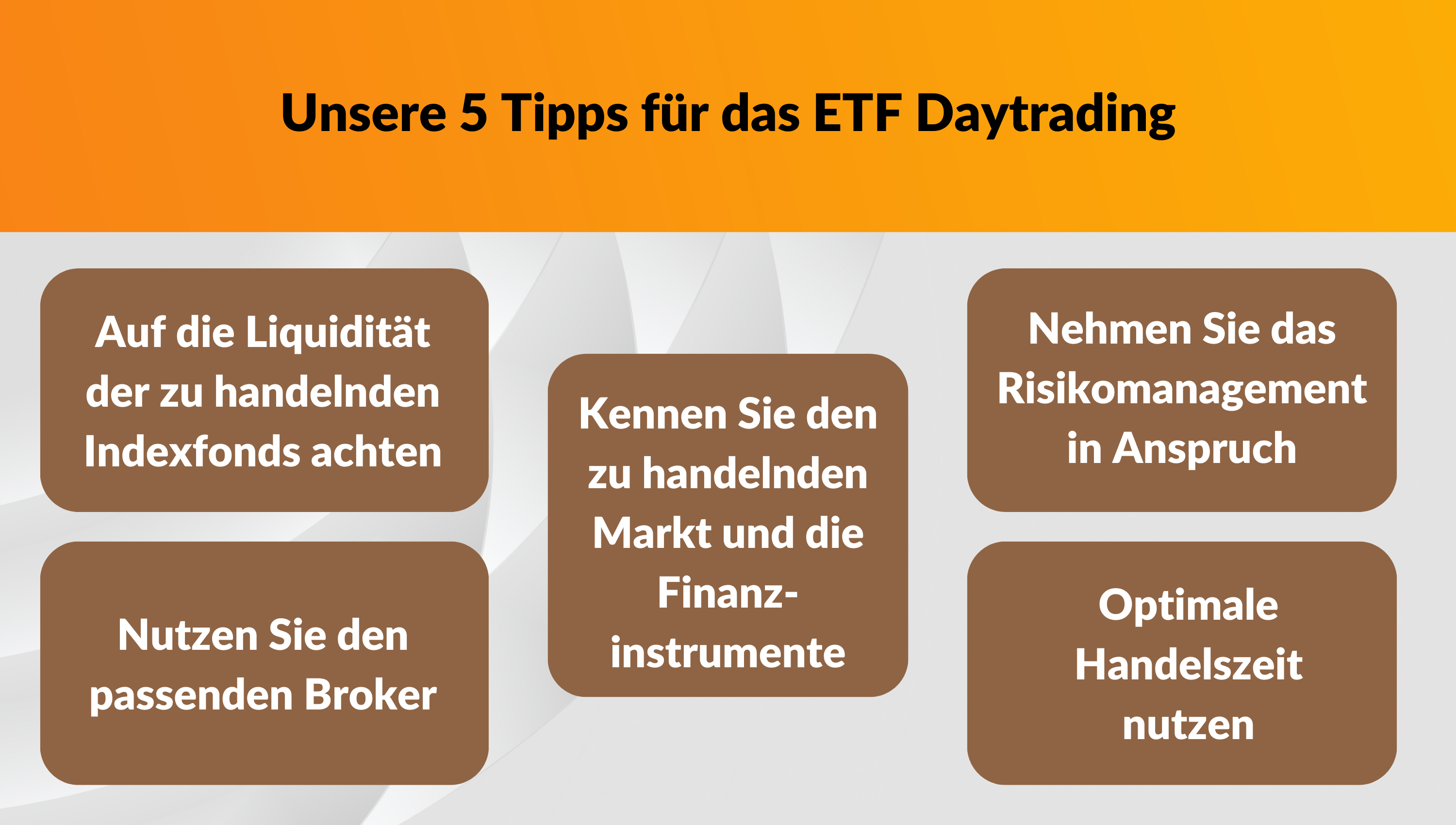 Unsere 5 Tipps für das ETF Daytrading