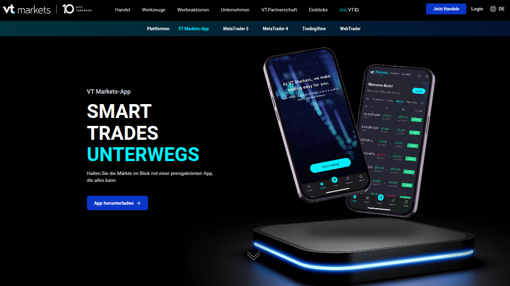 Forex Trading per App bei VT Markets
