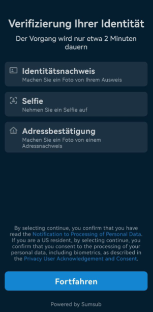 Verifizierung über die App von Freedom24 durchführen