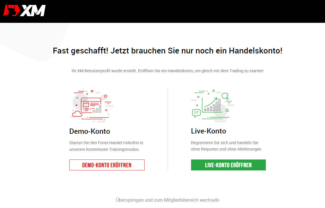 XM Kontoeröffnung Schritt 3