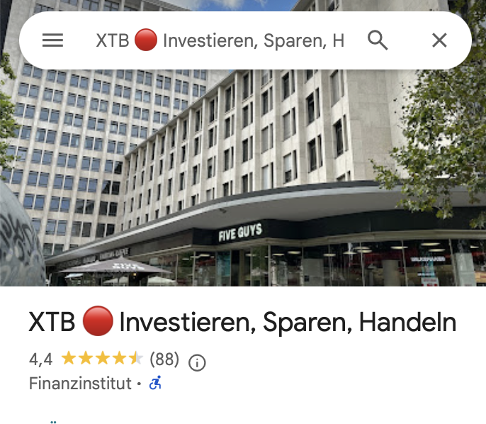 XTB Google Review