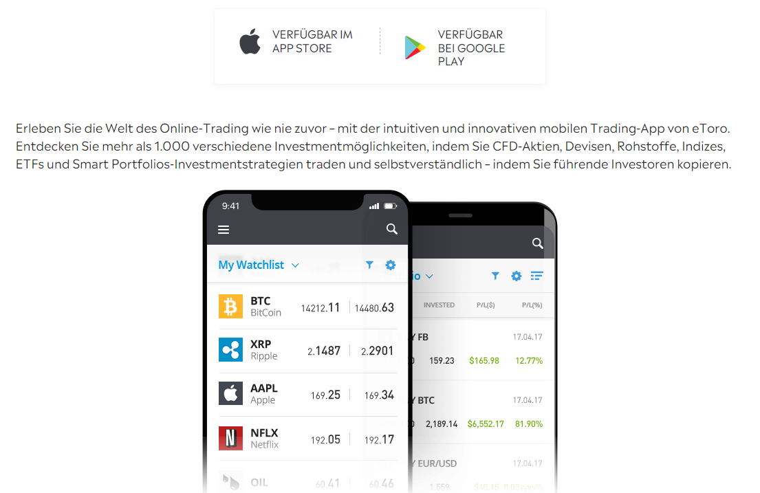 eToro Trading App