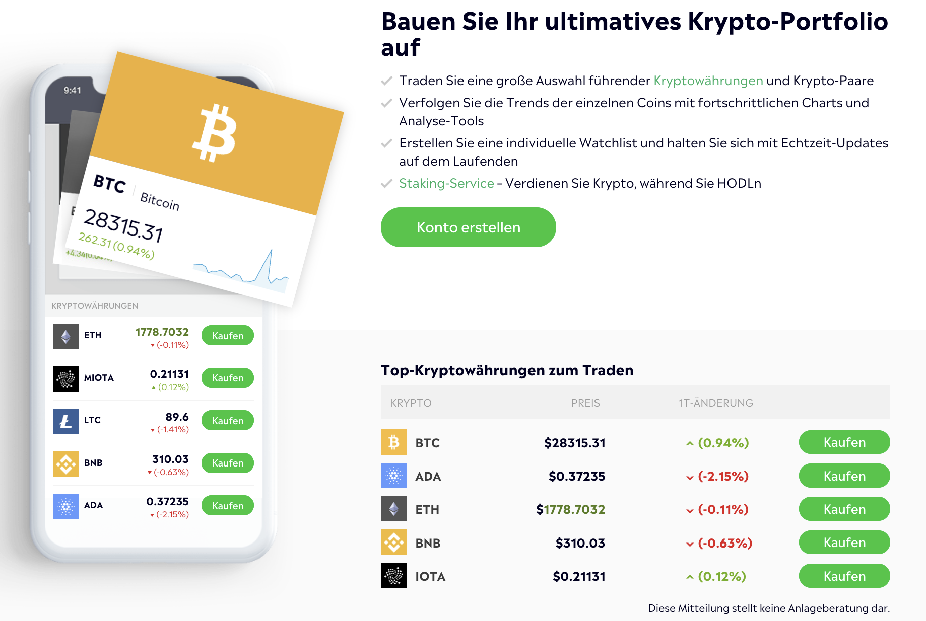 eToro - Krypto Portfolio