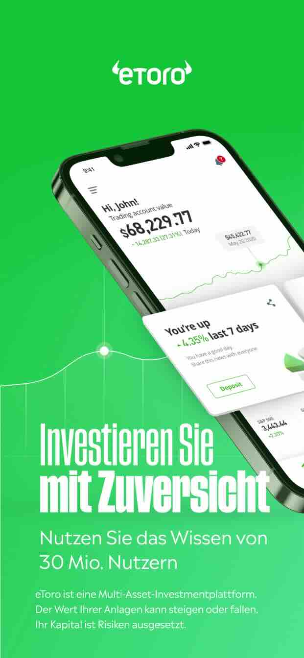 etoro App Investieren mit Zuversicht