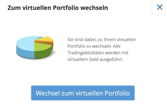 eToro virtuelles Portfolio Demokonto