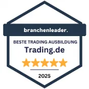 Auszeichnung zur besten Trading Ausbildung für Trading.de von Branchenleader