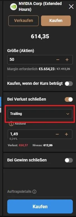 Trailing Stop Ausstiegsstrategie