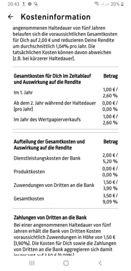 Trade Republic Kosteninformation Teil 2