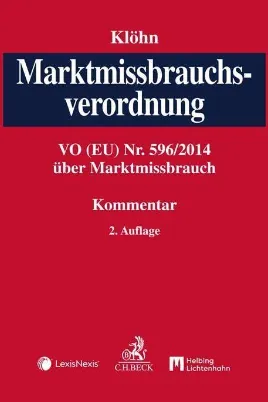 Buchcover der Marktmissbrauchsverordnung (MMVO) als Basis für das Insider Trading Verbot in der EU.