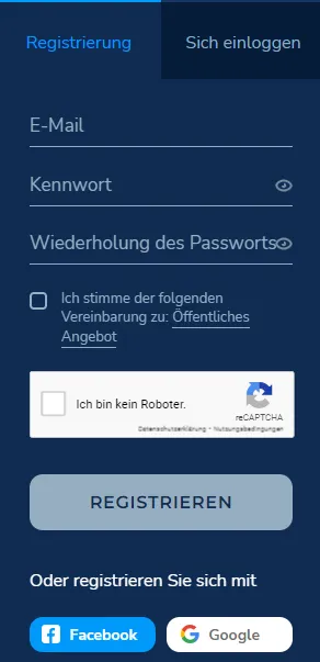 Pocket Option Kontoeröffnung