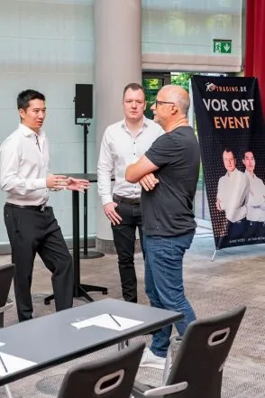 Networking mit den Coaches von Trading.de während des Live Events