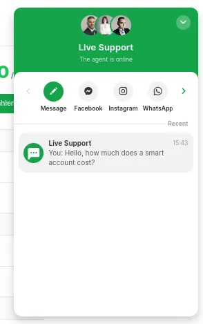 Chat-Kundenservice bei Freedom24