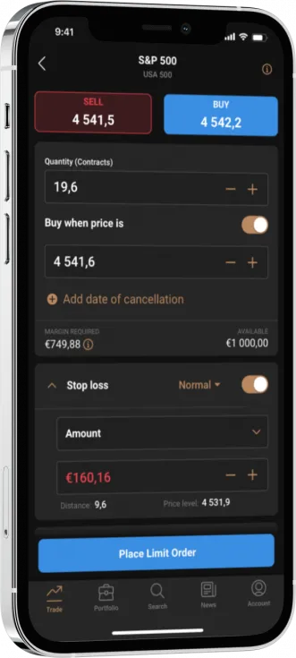 Capital.com CFD App Order