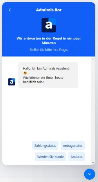 Admirals Support Live-Chat