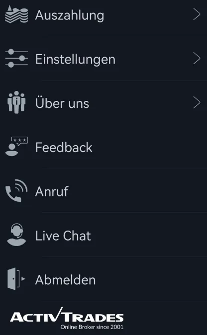 Kundenservice per Aktien App von ActivTrades