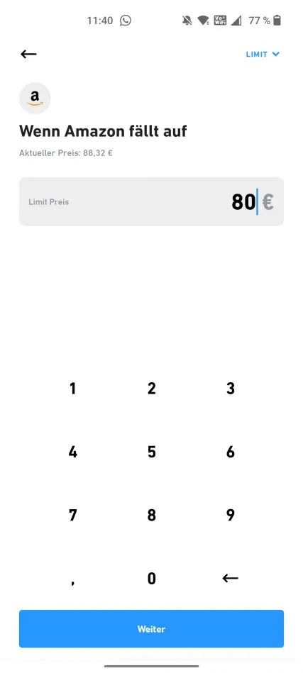 Trade Republic Limit Order