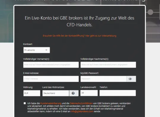 Kontoeröffnung beim MT5 Broker