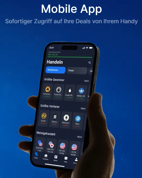SabioTrade hat auch eine App