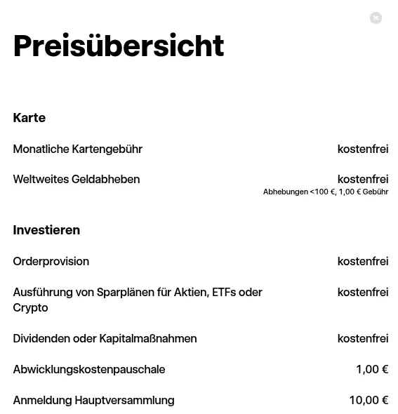 Gebühren von Trade Republic für Aktien App 2025