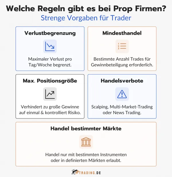 Die 5 wichtigsten Regeln bei Prop Firmen und Vorgaben für Prop Trader im Überblick