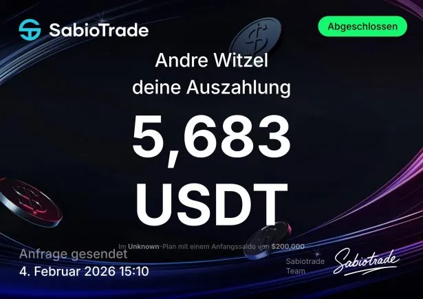 Meine Auszahlung bei SabioTrade