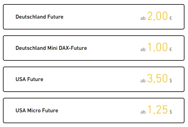 CapTrader Futures Auswahl