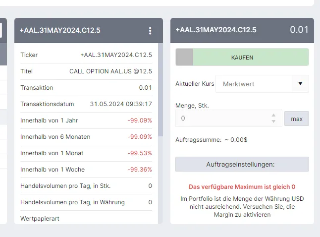 Optionen kaufen bei Freedom24