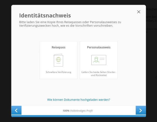 Verifizierung des Kontos