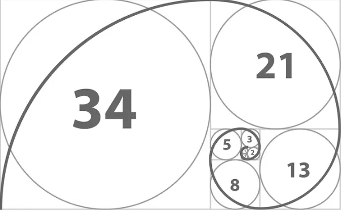 Fibonacci Folge in zeichnerischer Darstellung