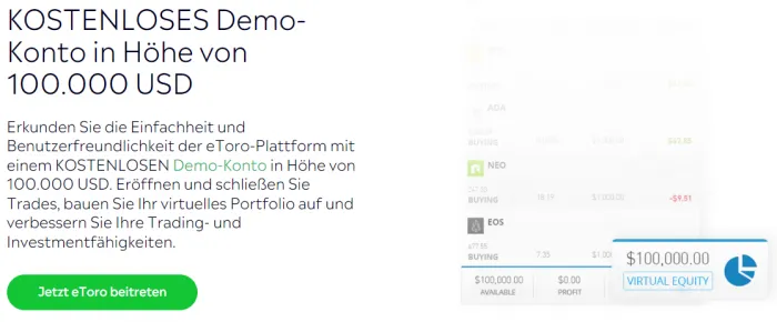 eToro Demokonto eToro Demokonto