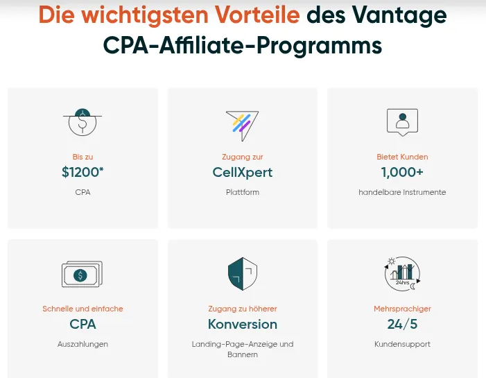 Vorteile von Vantage Affiliate Programmen im Überblick