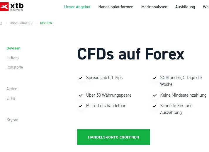 Assets des Brokers XTB