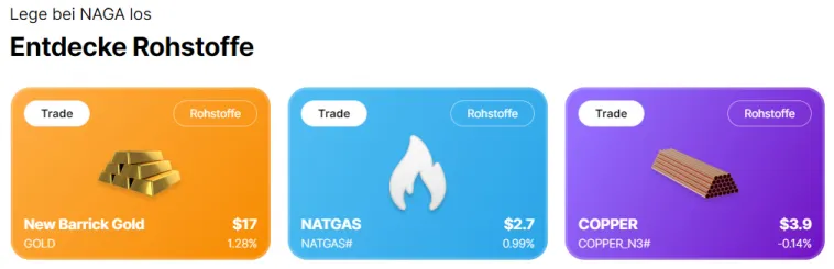 NAGA Handelbare Rohstoffe