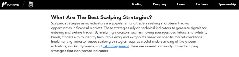 Scalping ist bei PU Prime erlaubt