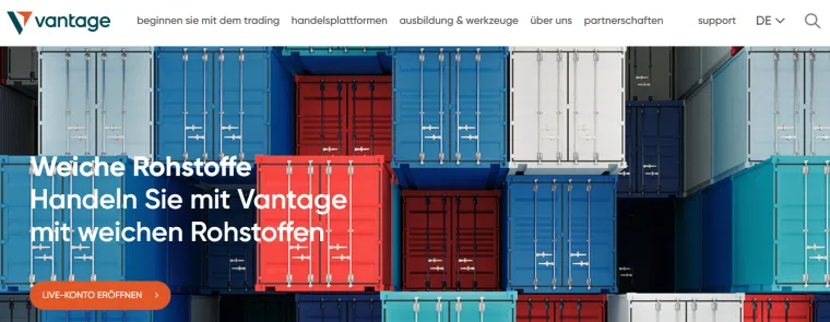 Vantage Markets Rohstoffe handeln