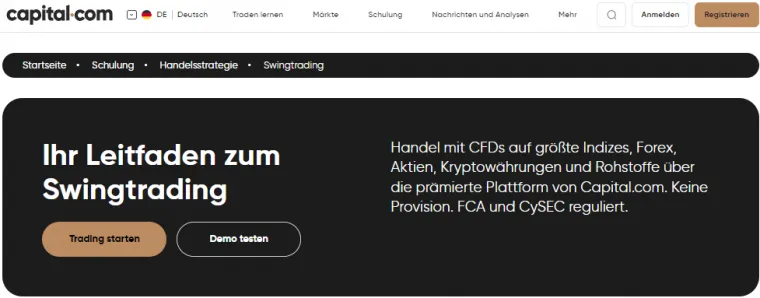 Capital.com Swing Trading Broker