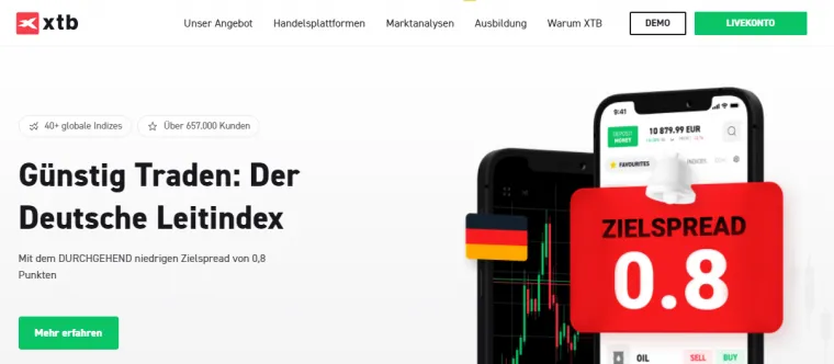XTB Guenstig traden beim Discount Broker