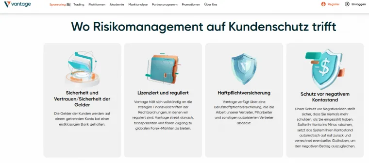 Lizenzen bei Vantage Markets