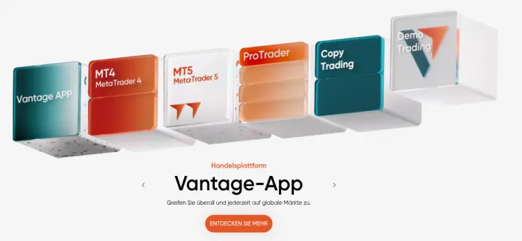 Plattformen bei Vantage Markets